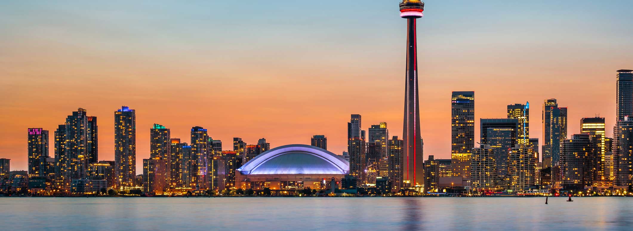 view of toronto from lake ontario