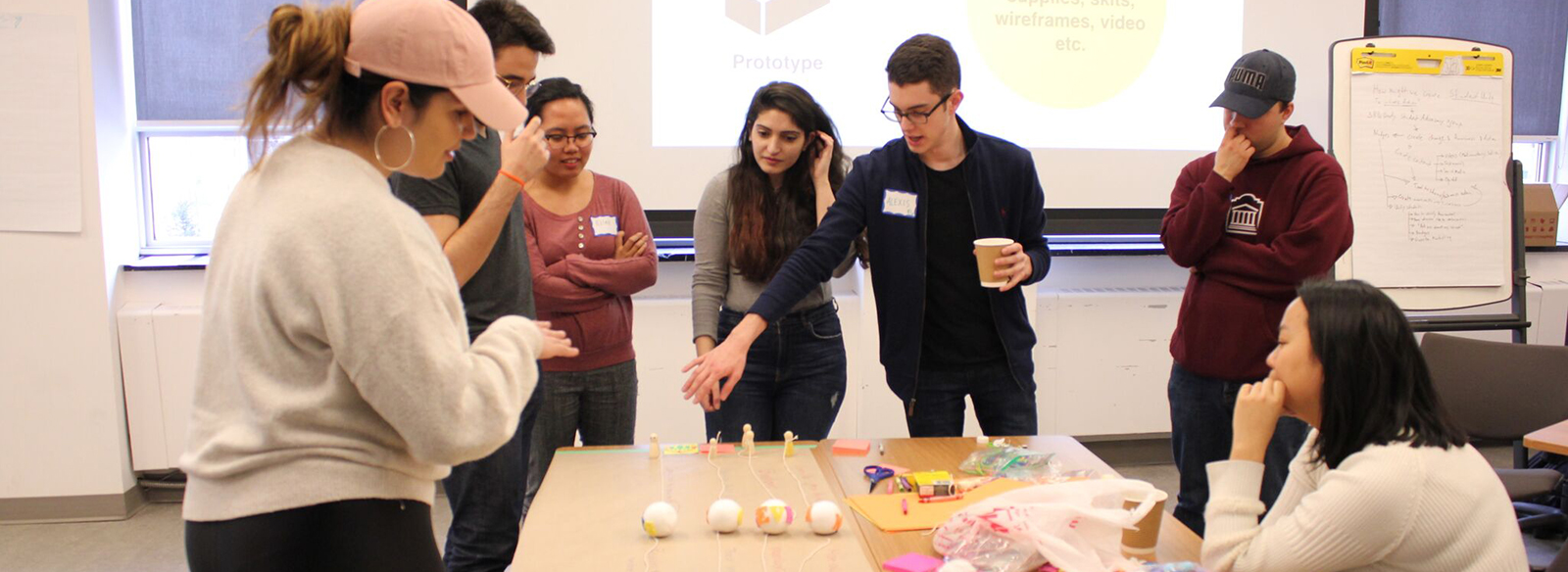 SXD Lab - groupe d'étudiants travaillant sur un projet de conception